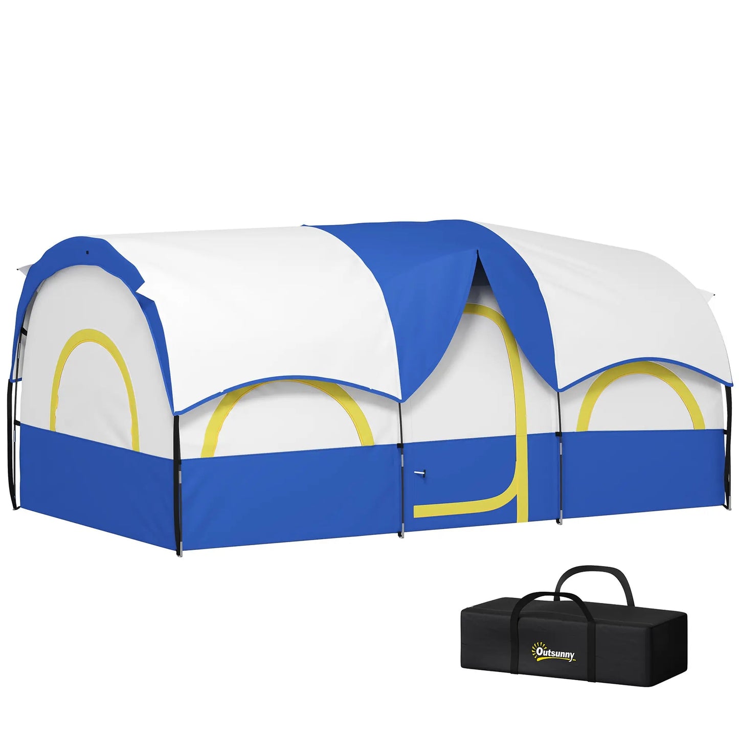 Spacious 3-Room Family Camping Tent – Waterproof 4-6 Person Cabin Shelter with UV Protection Munipo