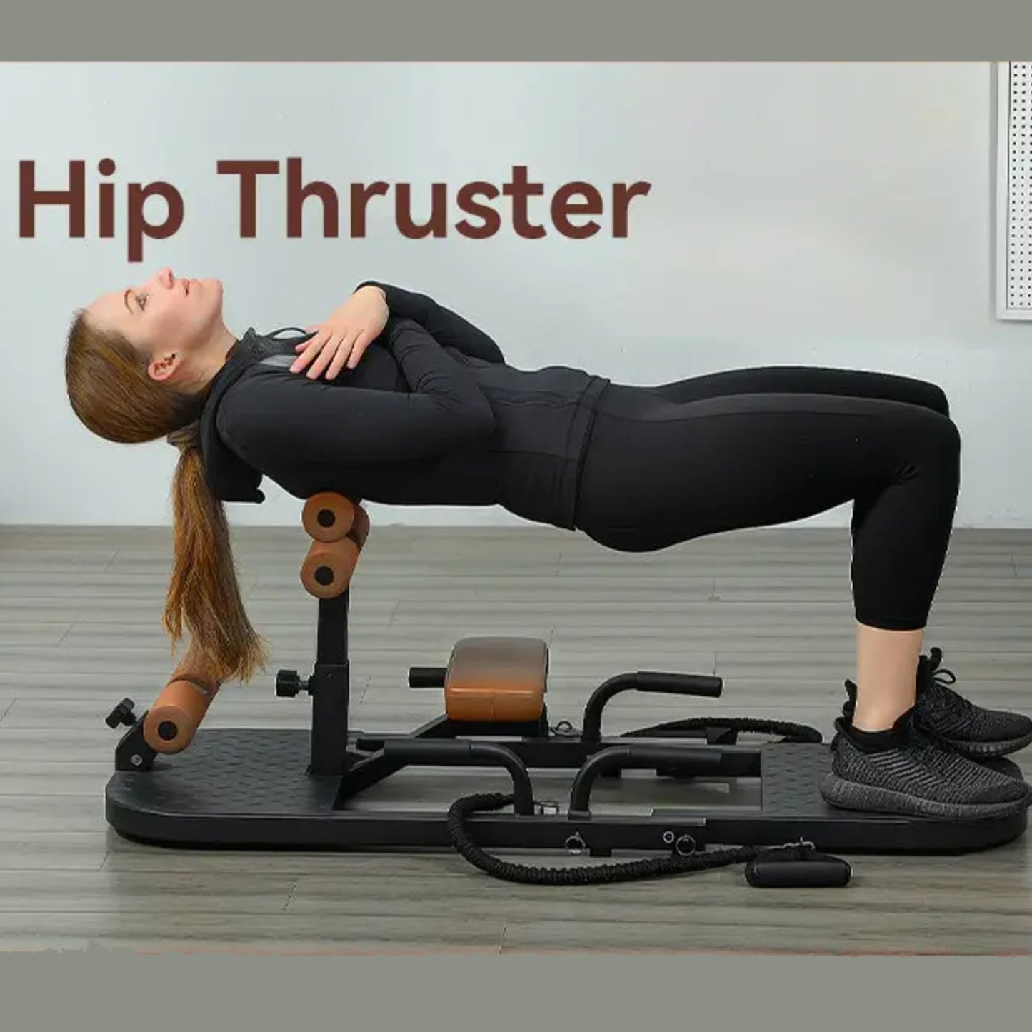 Foldable Sissy Squat & Hip Thrust Machine - Multipurpose Workout Equipment for Home Gym Aosom