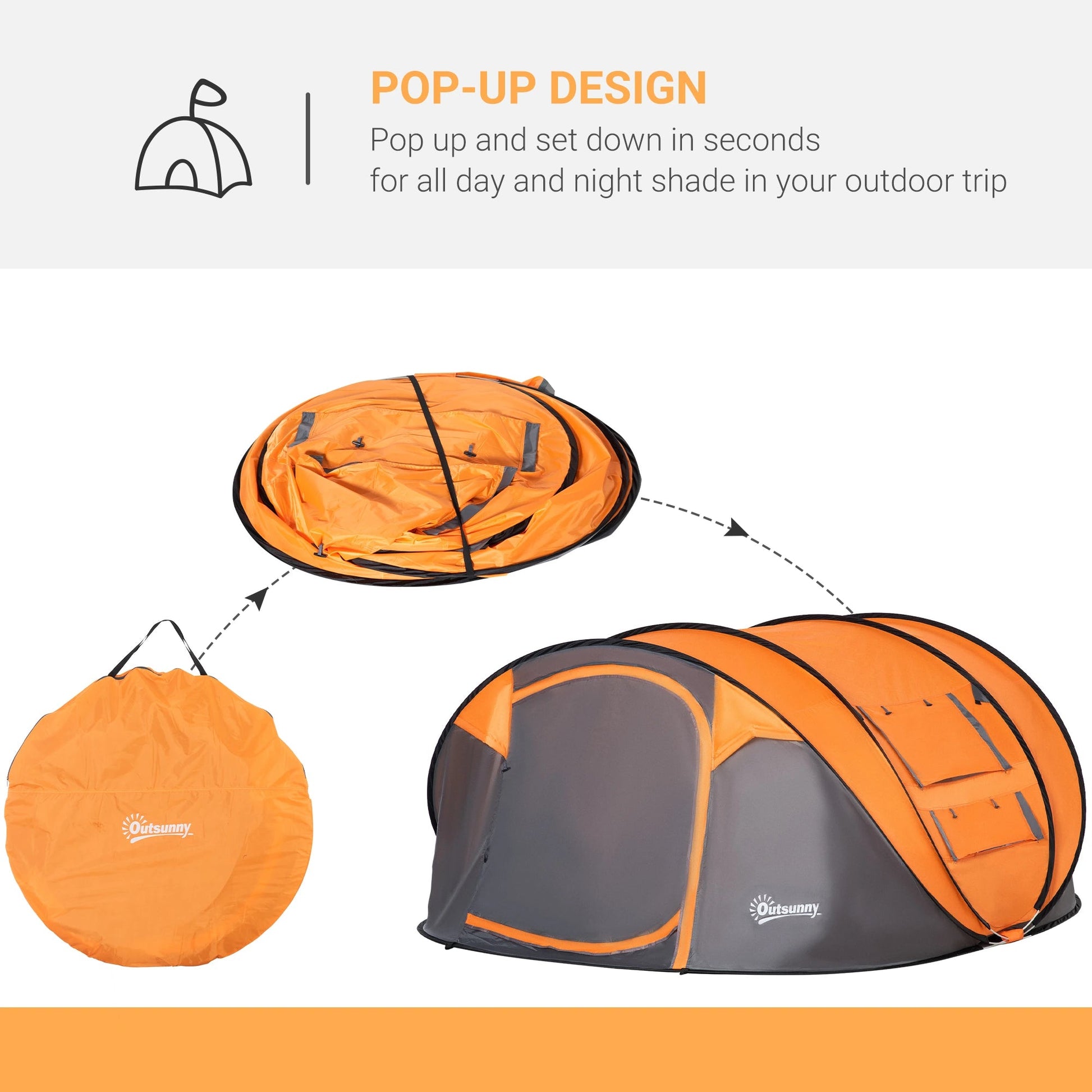Automatic Pop-Up Camping Tent with Windows & Carry Bag – Quick Setup for Outdoor Adventures Munipo