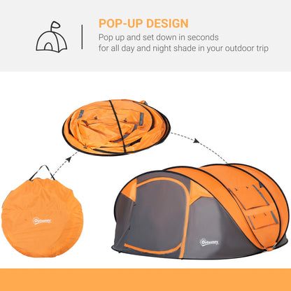 Automatic Pop-Up Camping Tent with Windows & Carry Bag – Quick Setup for Outdoor Adventures Munipo