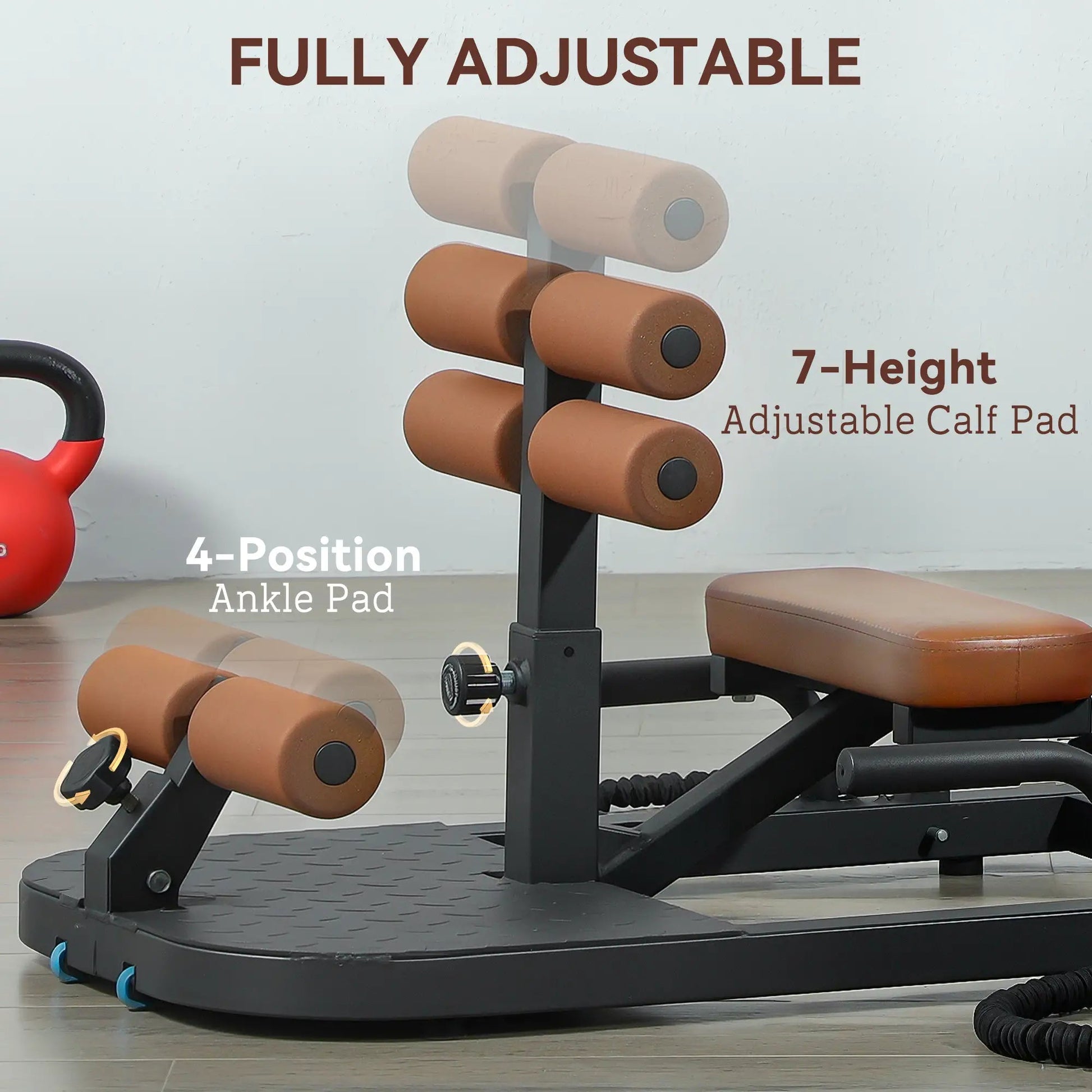 Foldable Sissy Squat & Hip Thrust Machine - Multipurpose Workout Equipment for Home Gym Aosom
