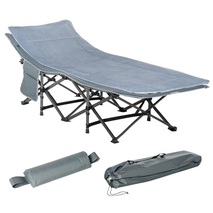 Folding Camping Cot with Mattress & Pillow – Heavy-Duty Portable Bed for Adults Munipo