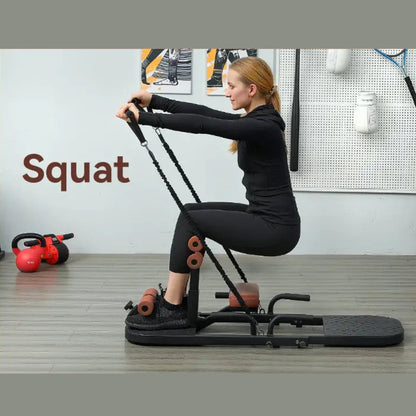 Foldable Sissy Squat & Hip Thrust Machine - Multipurpose Workout Equipment for Home Gym Aosom