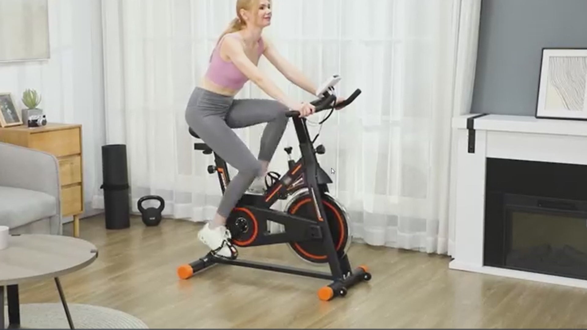 Load video: Upright Cardio Exercise Bike in action, showcasing adjustable resistance, LCD monitor, and smooth, low-impact workouts for home fitness and weight loss.